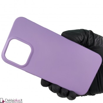 Kieto silikono 2 mm.storio dėklas - violetinis (Apple Iphone 14 Pro Max)